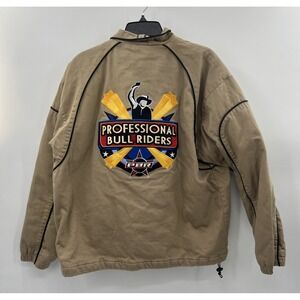 Cripple Creek PBR Jacket Mens Size XL Beige Vintage Embroidered Limited EUC
